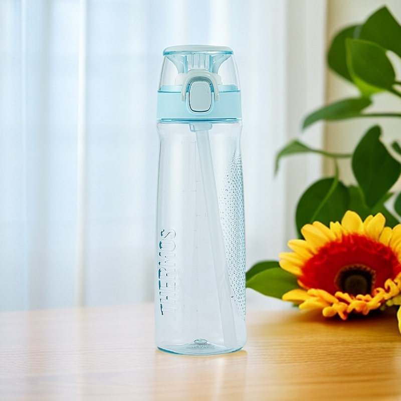 【A等品微瑕】膳魔师Tritan塑料吸管杯700ml蓝绿色 TCSF-700-TB