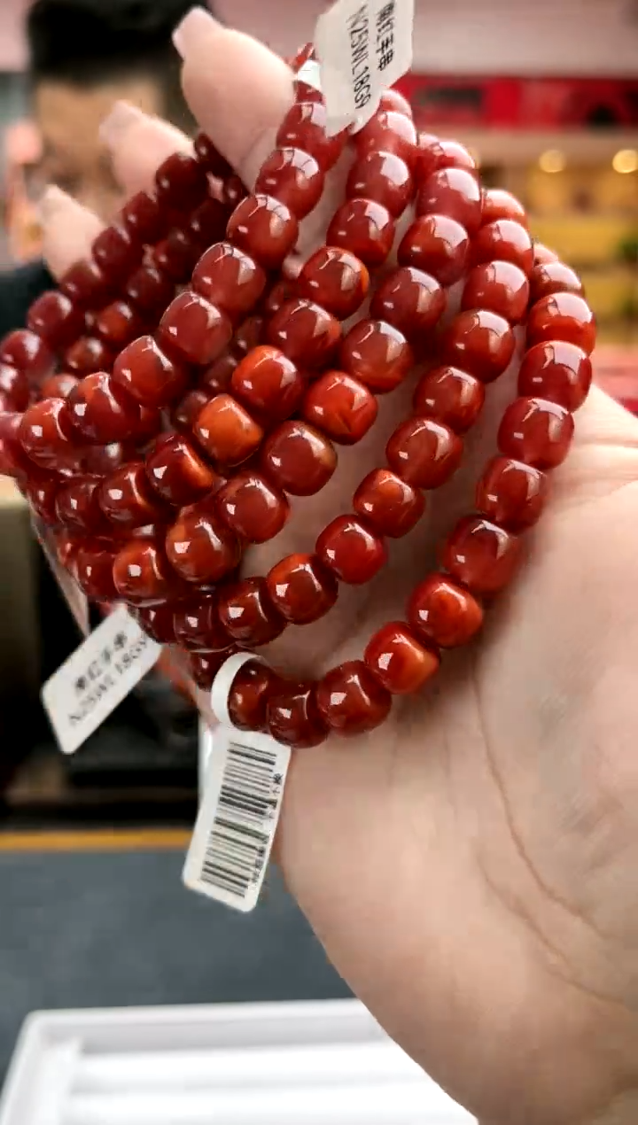 【闪购商品】南红玛瑙未镶嵌卡9牛血老型单圈-多样性发一件一件19