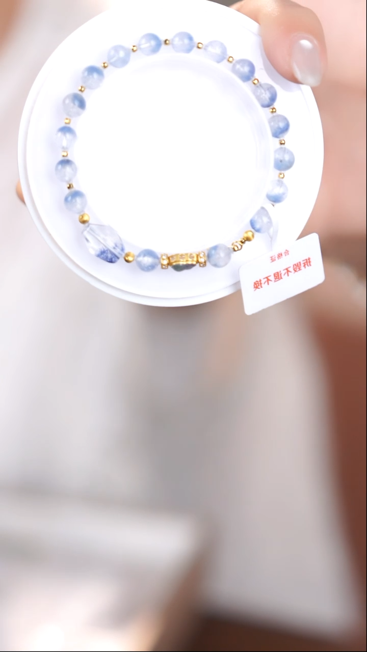 18K金镶嵌手链水晶@