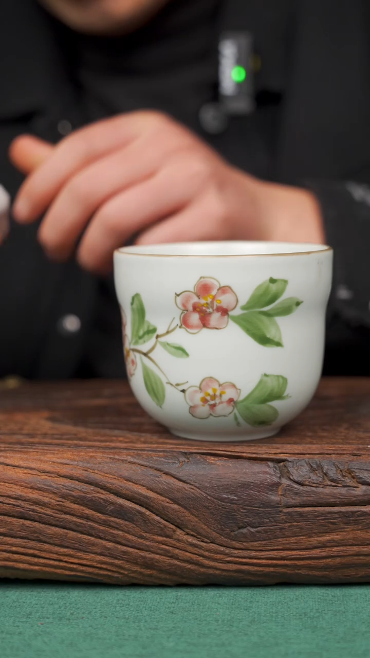 【闪购商品】瓷片93寻一缕瓷香杯釉下手工手绘瓷器