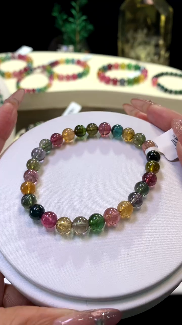 【闪购商品】碧玺手链未镶嵌【梦源珠宝】天然碧玺单圈手链