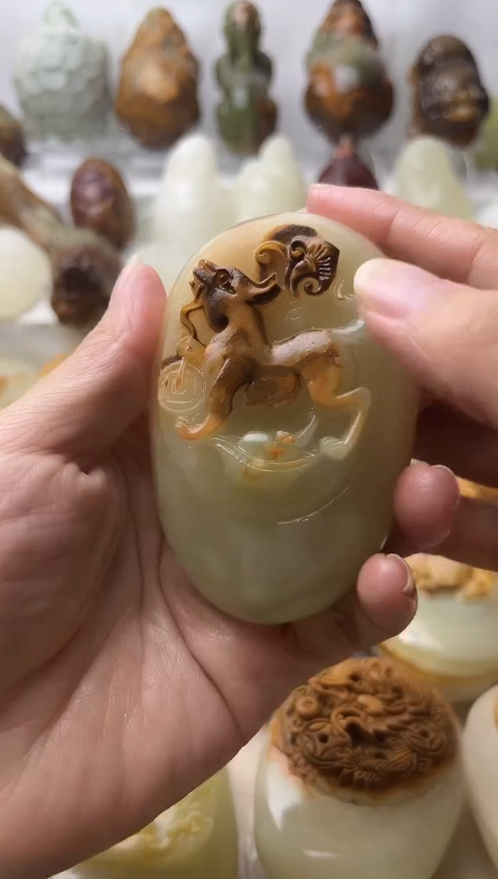 石材方解石棉纹正常不退换狗