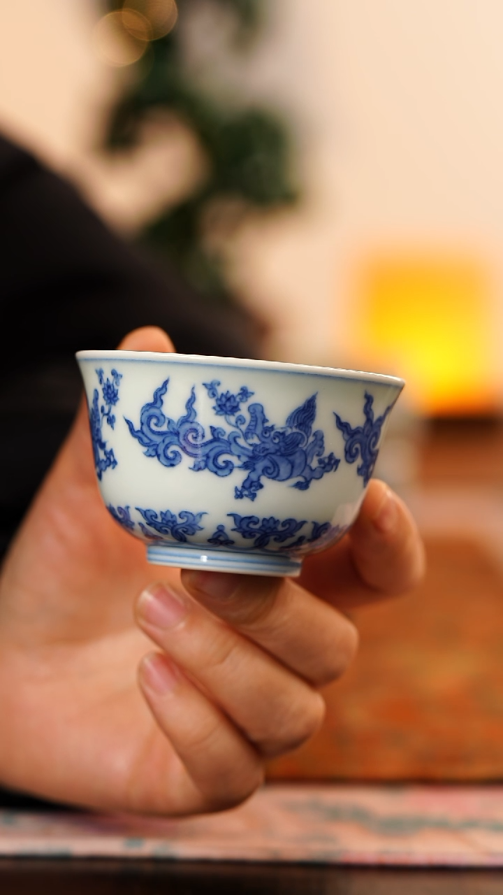 【闪购商品】源明青忆香草夔龙杯