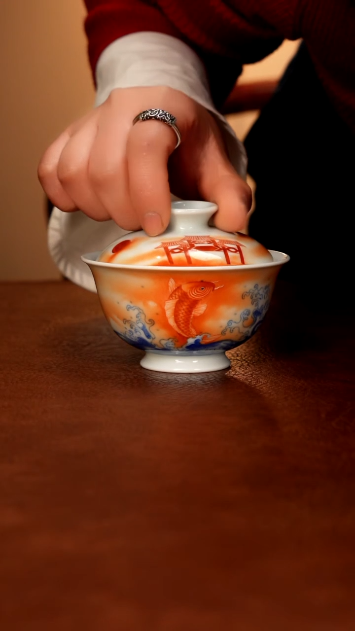 摆件陶景德镇瓷器，青花瓷手绘茶具~