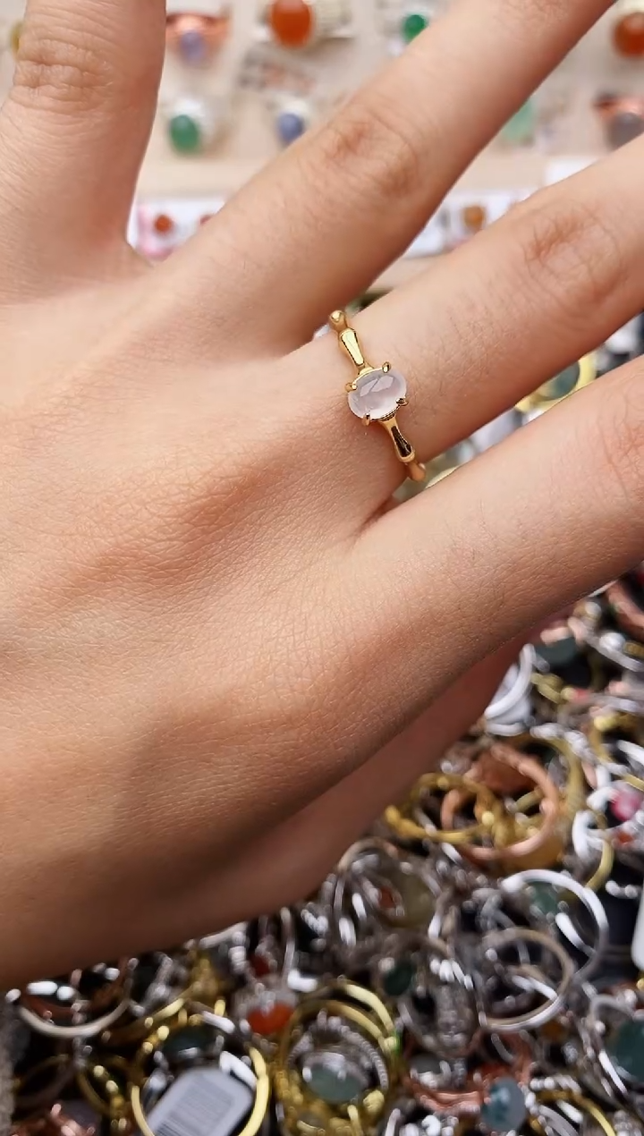 【闪购商品】翡翠戒指银S925镶嵌缅甸翡翠