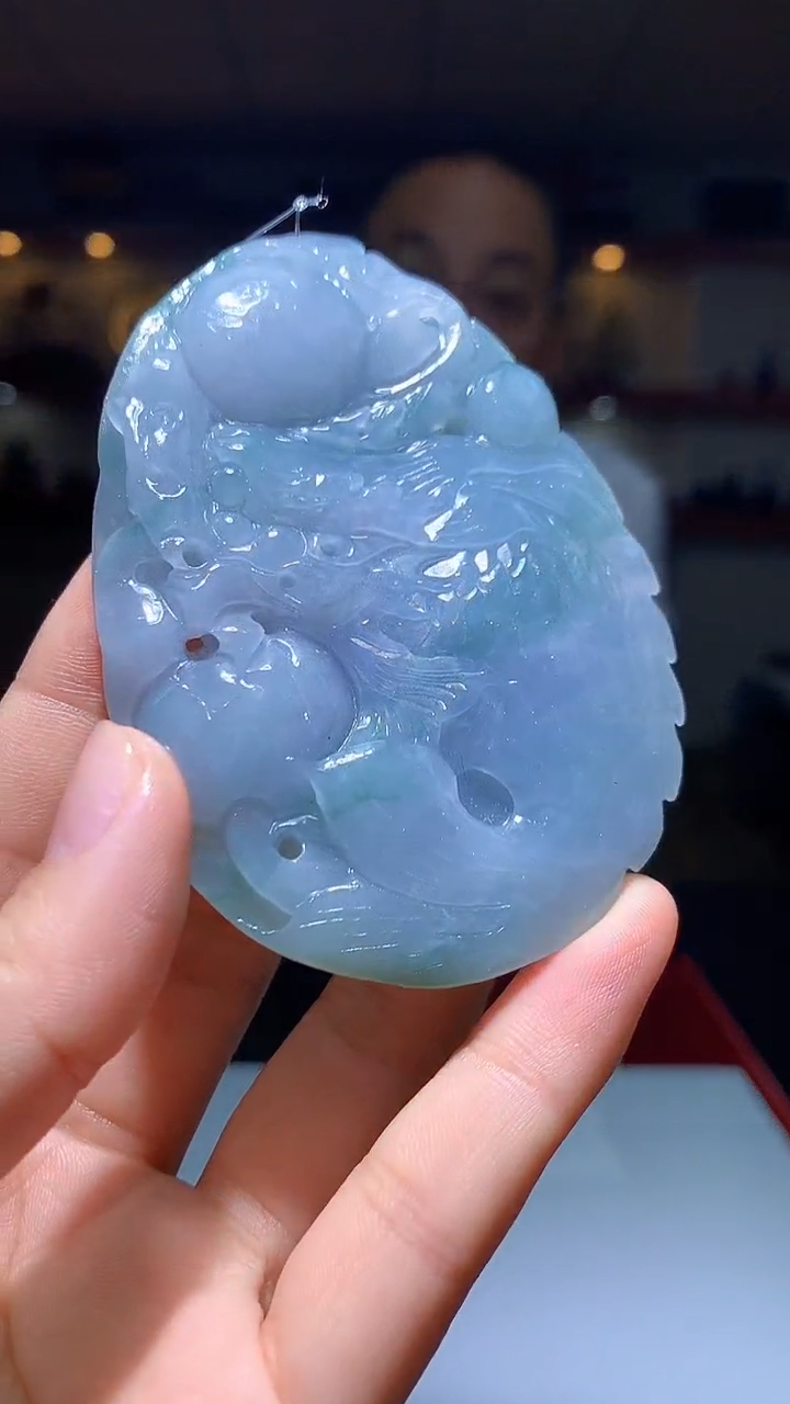 定制翡翠未镶嵌1087hm-毛货挂件42