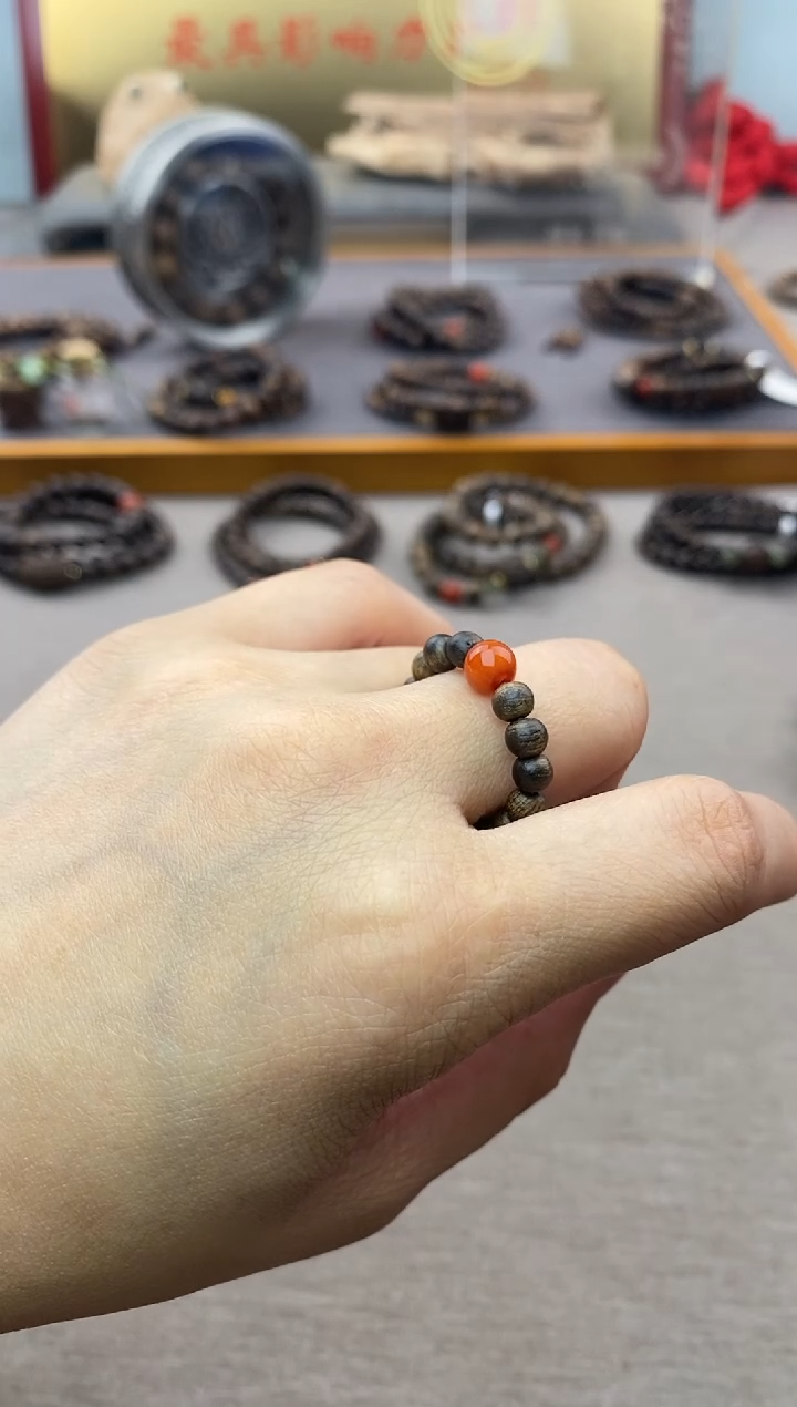 【闪购商品】沉香沉香木制品白棋戒指