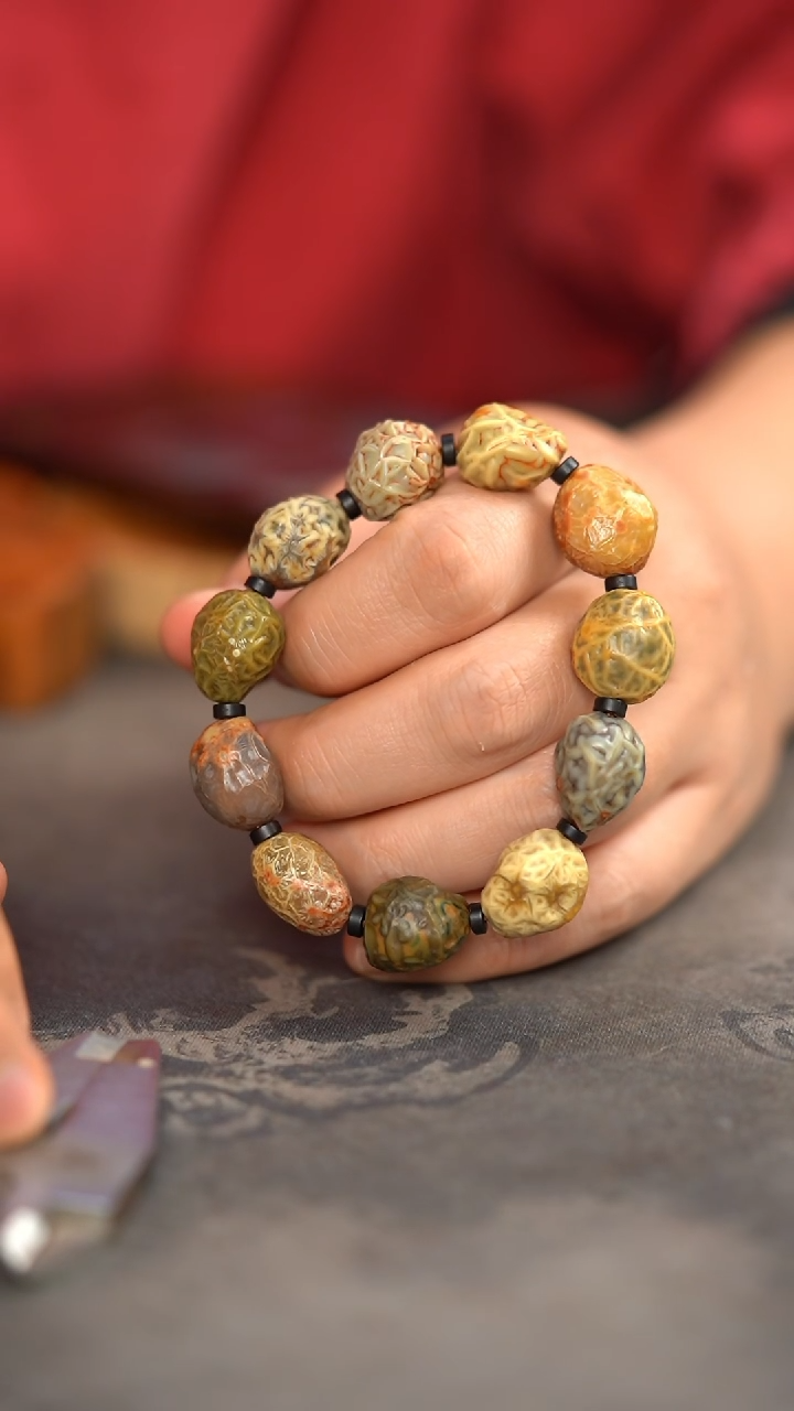 【闪购商品】玛瑙手链未镶嵌376号阿拉善地表原石玛瑙单圈手链