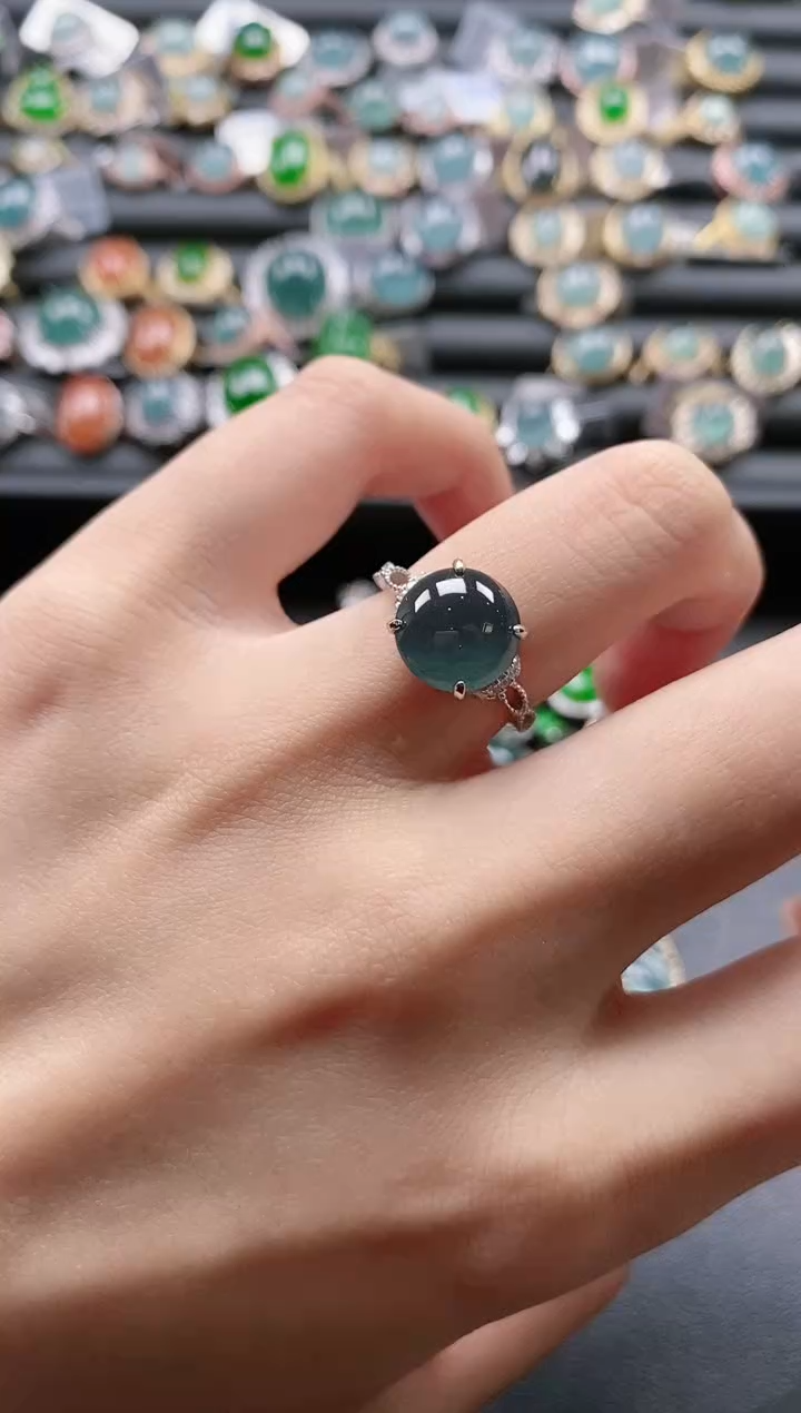 【闪购商品】翡翠戒指银S925镶嵌51511