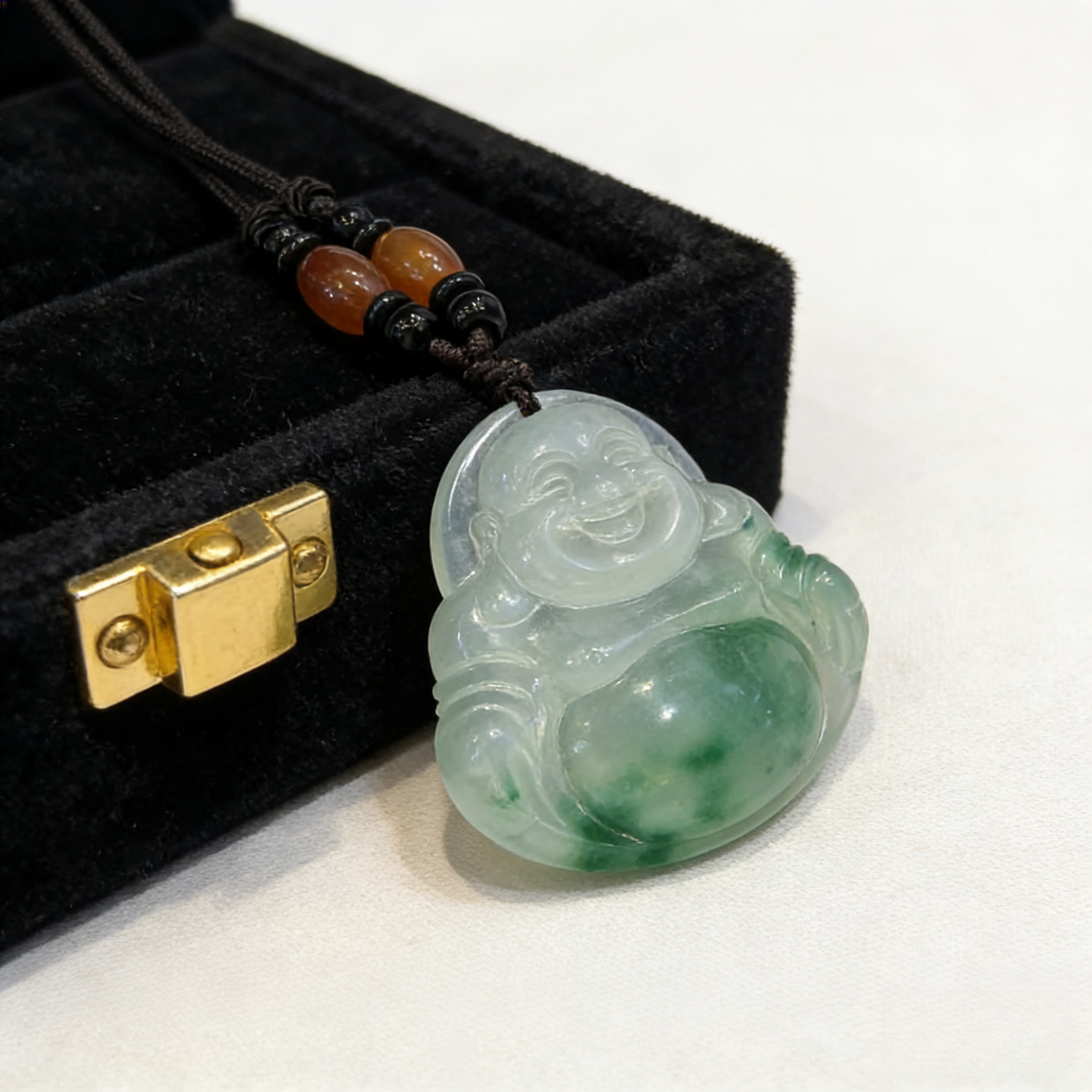 【丽姐专属】G4 飘花笑佛挂坠透亮造型 喜乐寓意 日常佩戴添喜气