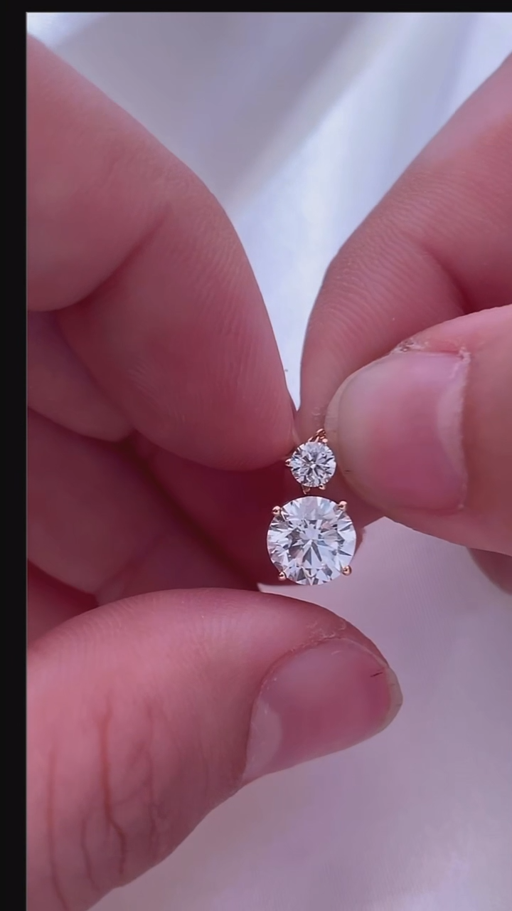 18K金镶嵌实验室培育钻石18k黄镶嵌