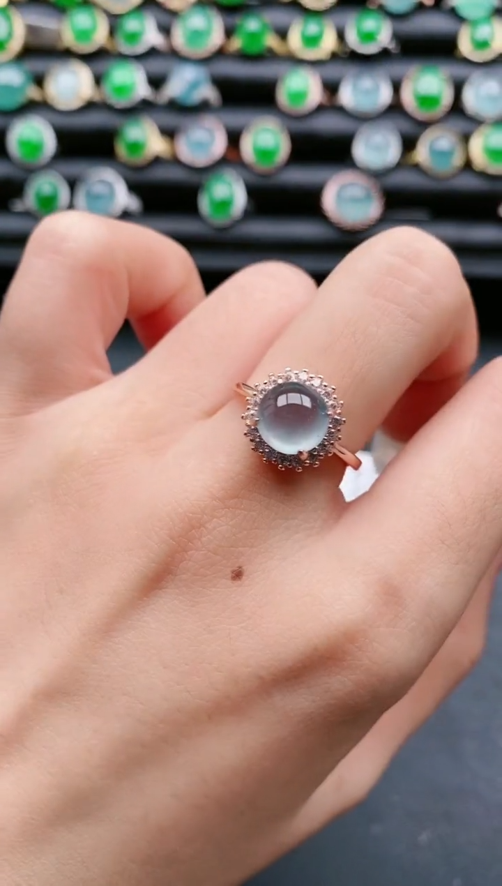 【闪购商品】翡翠戒指银S925镶嵌1111111111