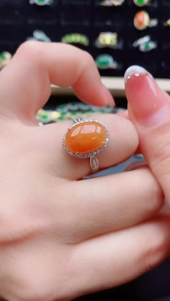 【闪购商品】翡翠戒指银S925镶嵌1211