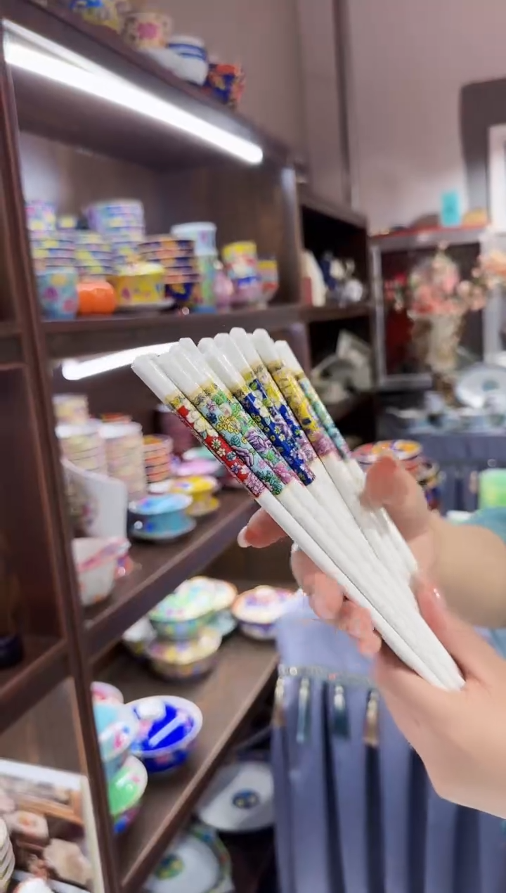珐琅筷子10双景德镇餐具