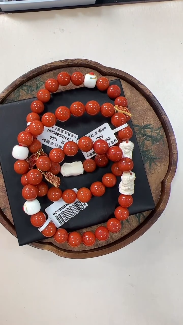 【闪购商品】南红玛瑙手链未镶嵌XY434约9mm多样性发一件