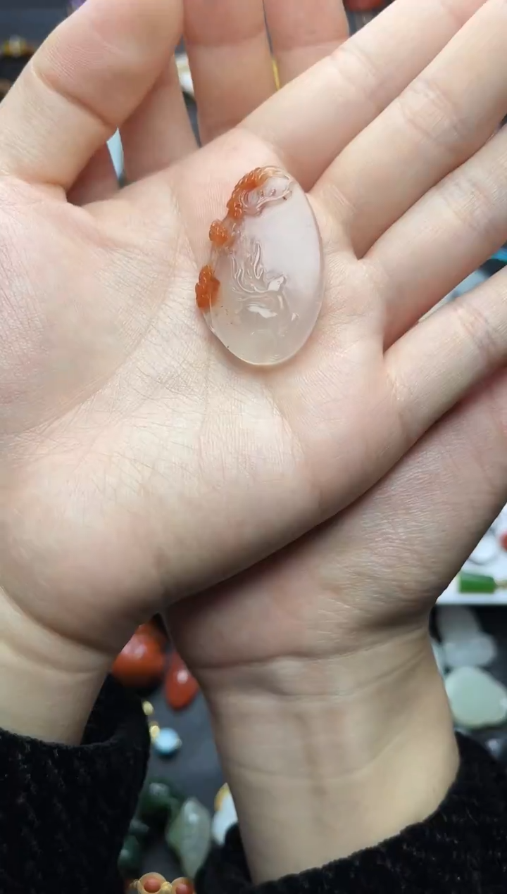 未镶嵌颈饰南红玛瑙一路生花06
