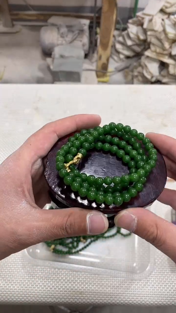 碧绿卡6MM,108颗长链