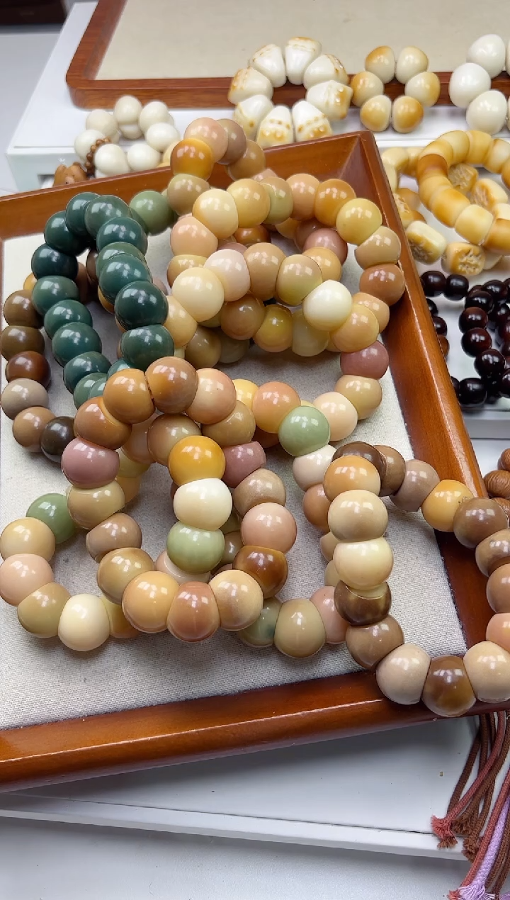 手串菩提根/象牙果沐q34紫美人玉化蒜瓣肠20-21手串瑕疵不补随机