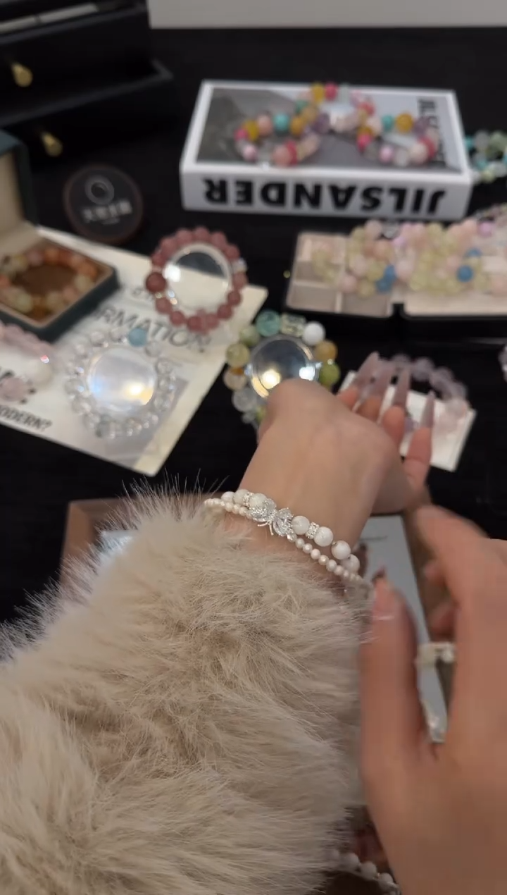 合金手链水晶雪花幽灵x3544