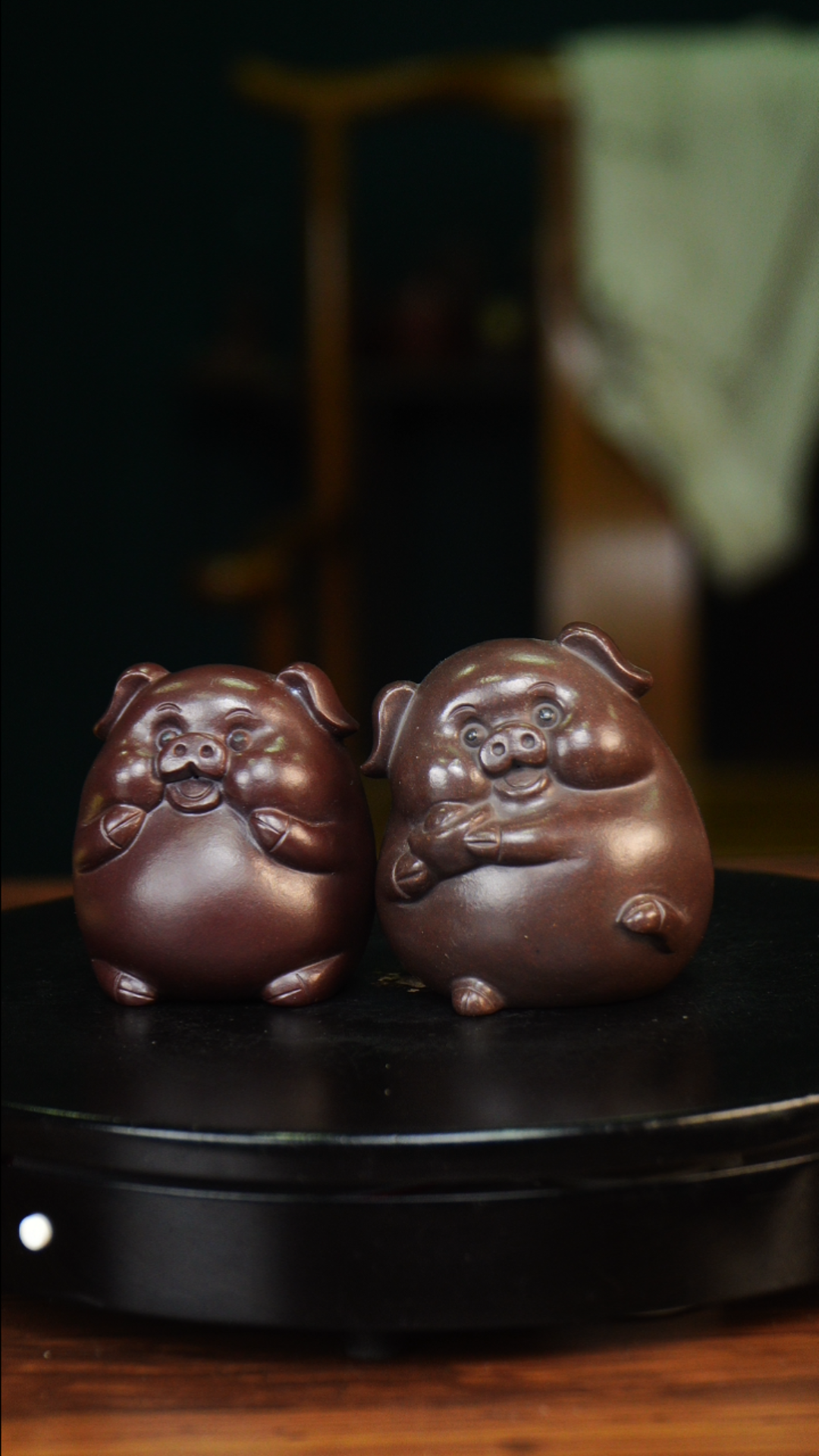 福猪一对 创意陶瓷