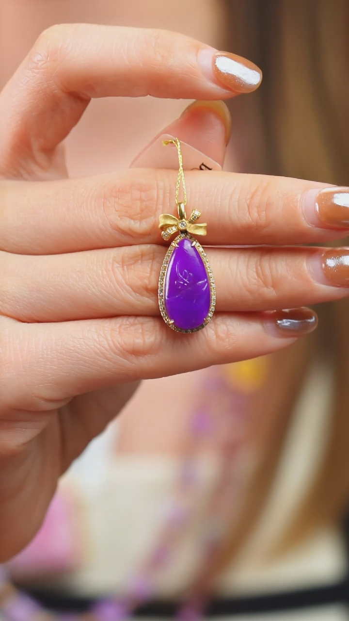 苏纪石（舒俱来）18K金镶嵌吊坠(不含链)2