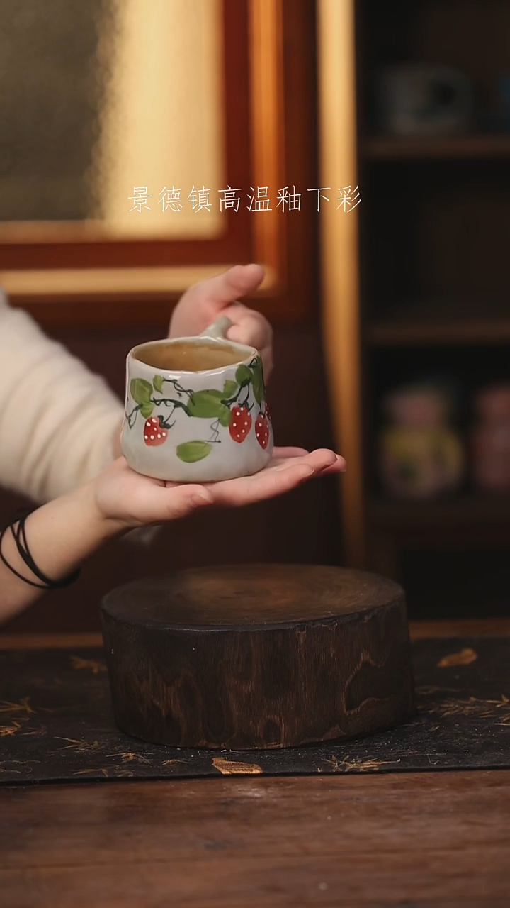 陶瓷景德镇高温釉下手绘陶瓷@L173@