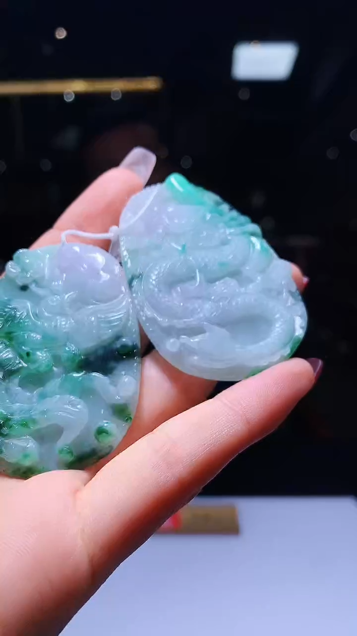 【闪购商品】定制翡翠未镶嵌1004hm-毛货挂件34