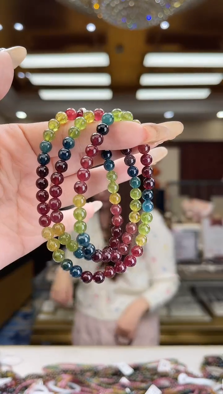 【闪购商品】碧玺/未镶嵌6mm+碧玺多圈多样性发货54