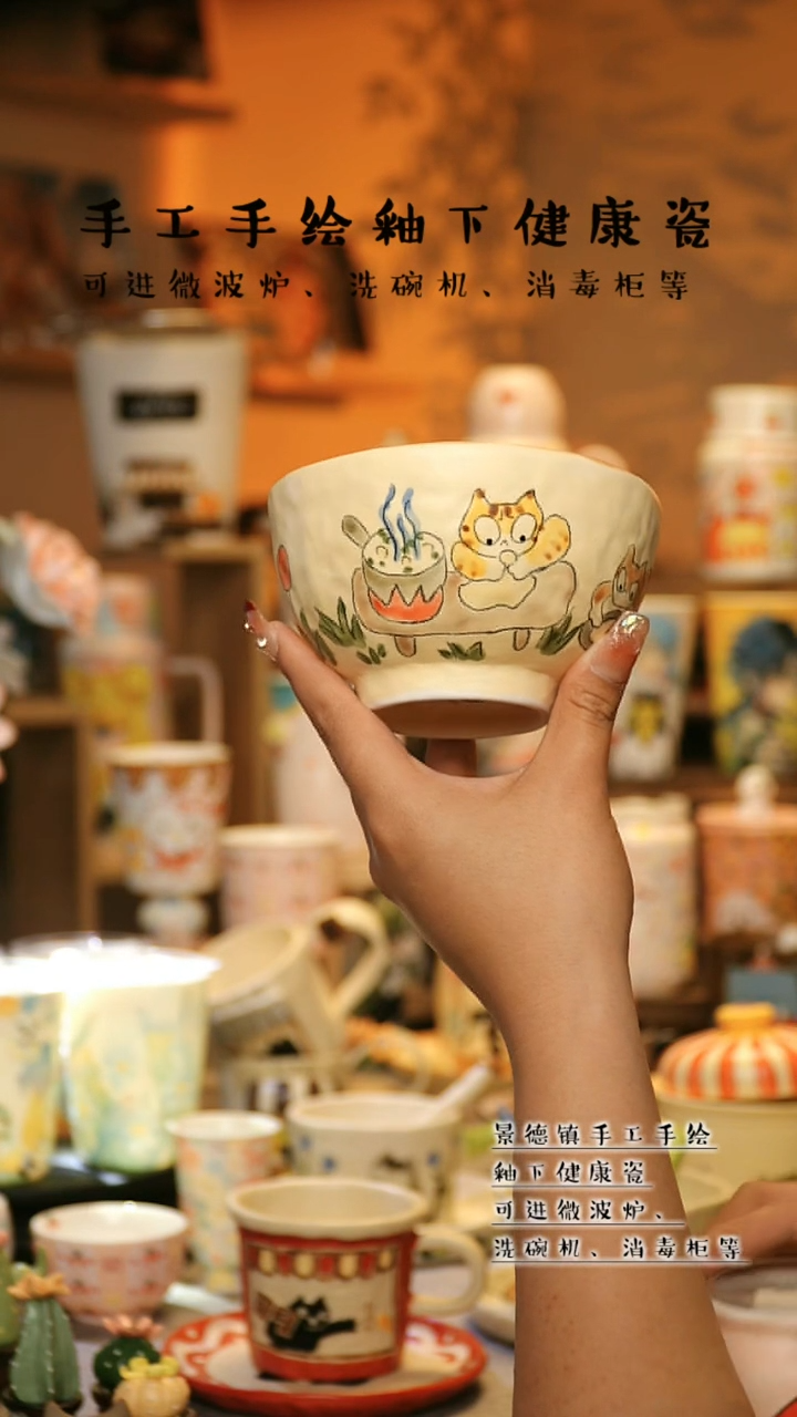 【闪购商品】杯景德镇高温釉下彩&A859