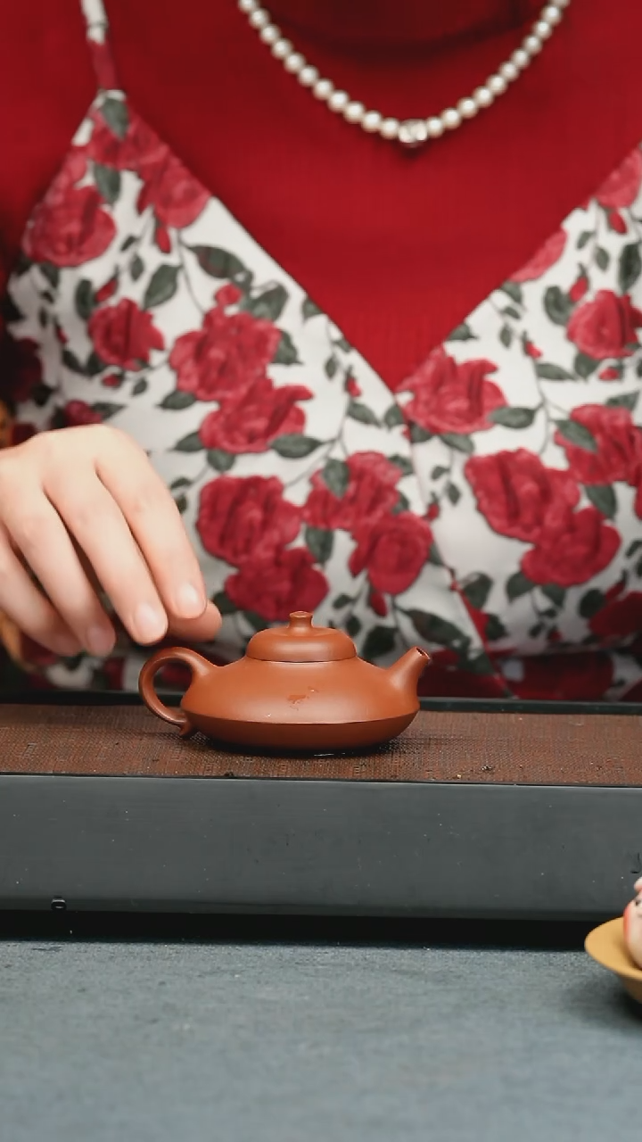 【闪购商品】紫砂茶壶五堂 阿曼陀室-合欢-朱泥