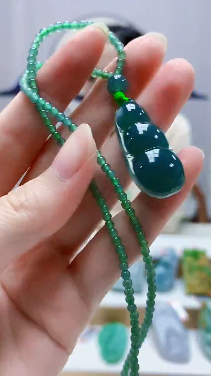 未镶嵌定制翡翠4852zm-毛货挂赠珠链件37