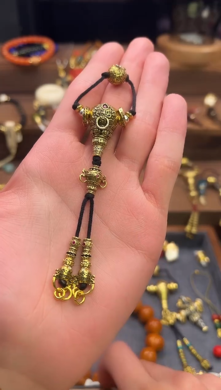 吊坠金刚菩提黑金雪狮三通套装