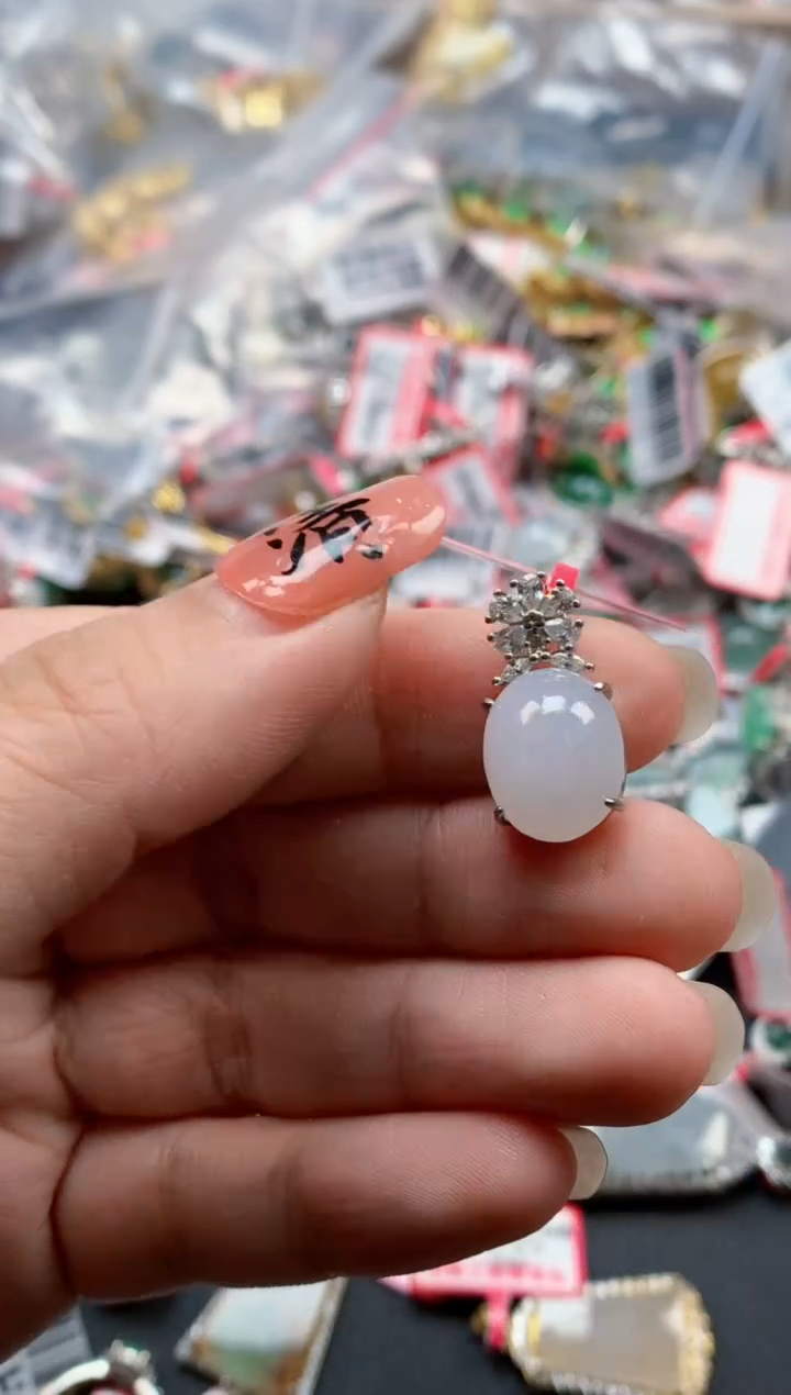 银S925镶嵌戒指翡翠天然A货缅甸翡翠天然A货缅甸翡翠