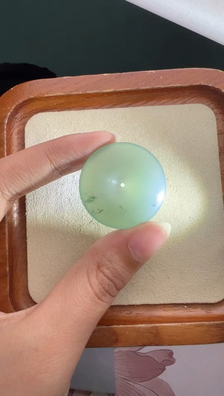 未镶嵌定制翡翠冰晴平安扣