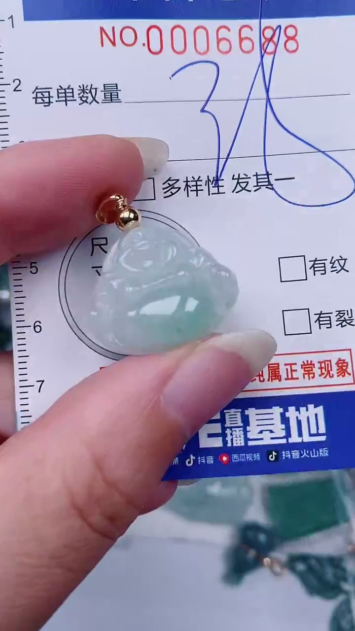 翡翠未镶嵌颈饰00006688