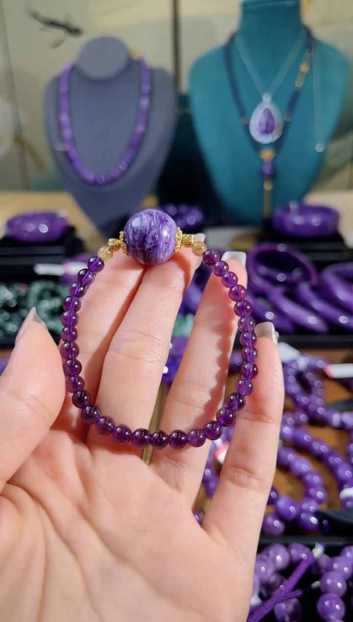 【闪购商品】查罗石（紫龙晶）手绳未镶嵌.