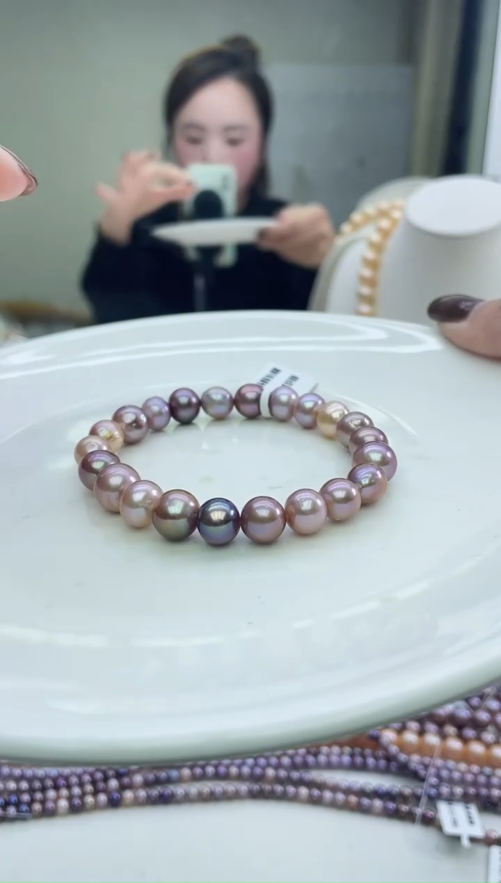 未镶嵌手链淡水珍珠紫色系手链