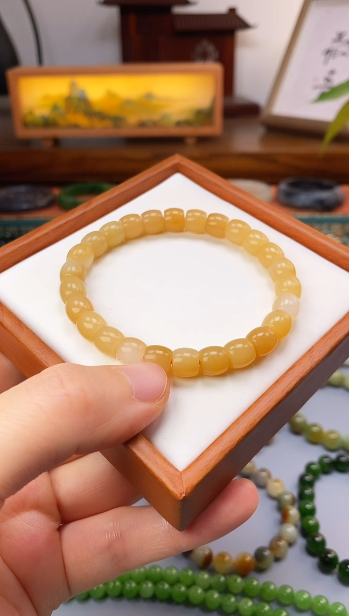 未镶嵌手串和田玉俄芭莎糖