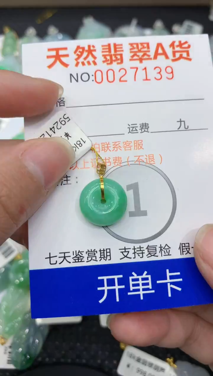 【闪购商品】翡翠颈饰18K金镶嵌111111111