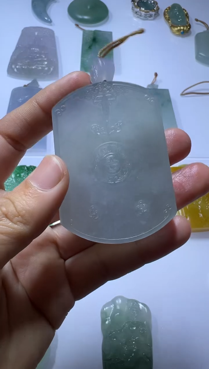 【闪购商品】定制翡翠未镶嵌无事牌