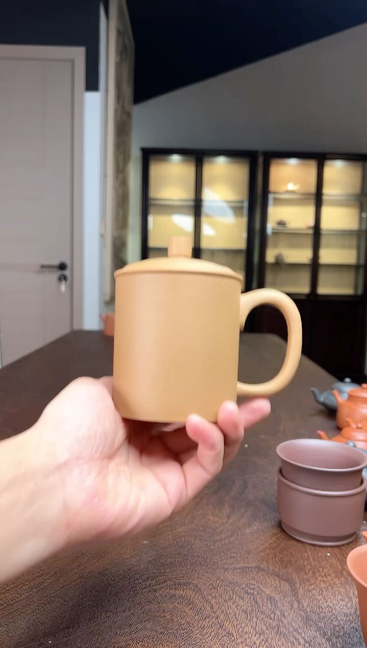 茶杯紫砂黄段盖杯盖杯