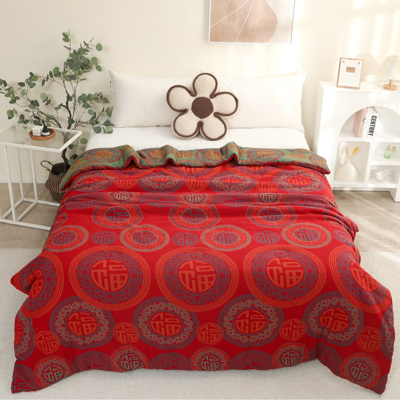 【如意百福-被套】轻奢浮雕织花工艺款四季用被套亲肤床品