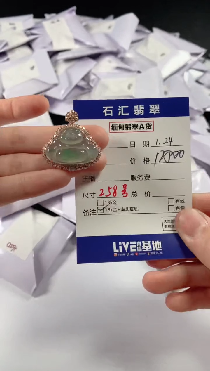 【闪购商品】翡翠颈饰18K金镶嵌1111111111