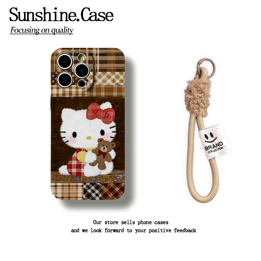 毛绒KT软壳适用苹果oppo华为vivo小米手机壳防摔全包ins