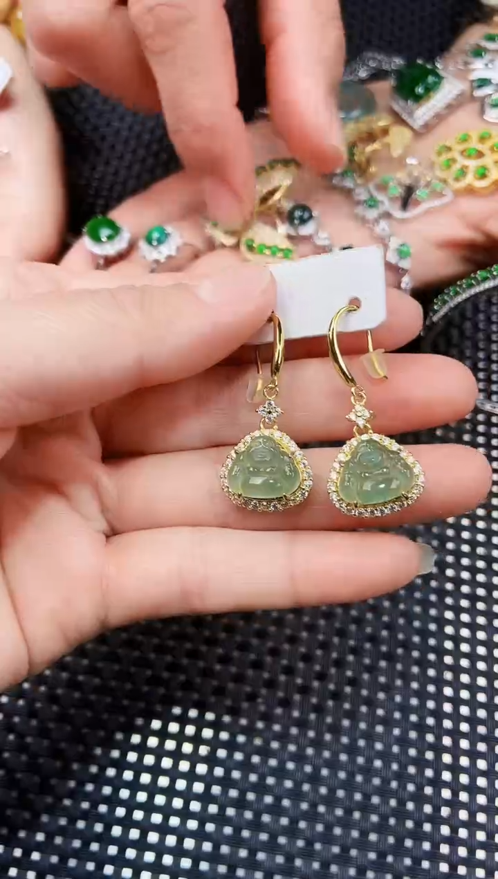 【闪购商品】翡翠耳饰未镶嵌11111111