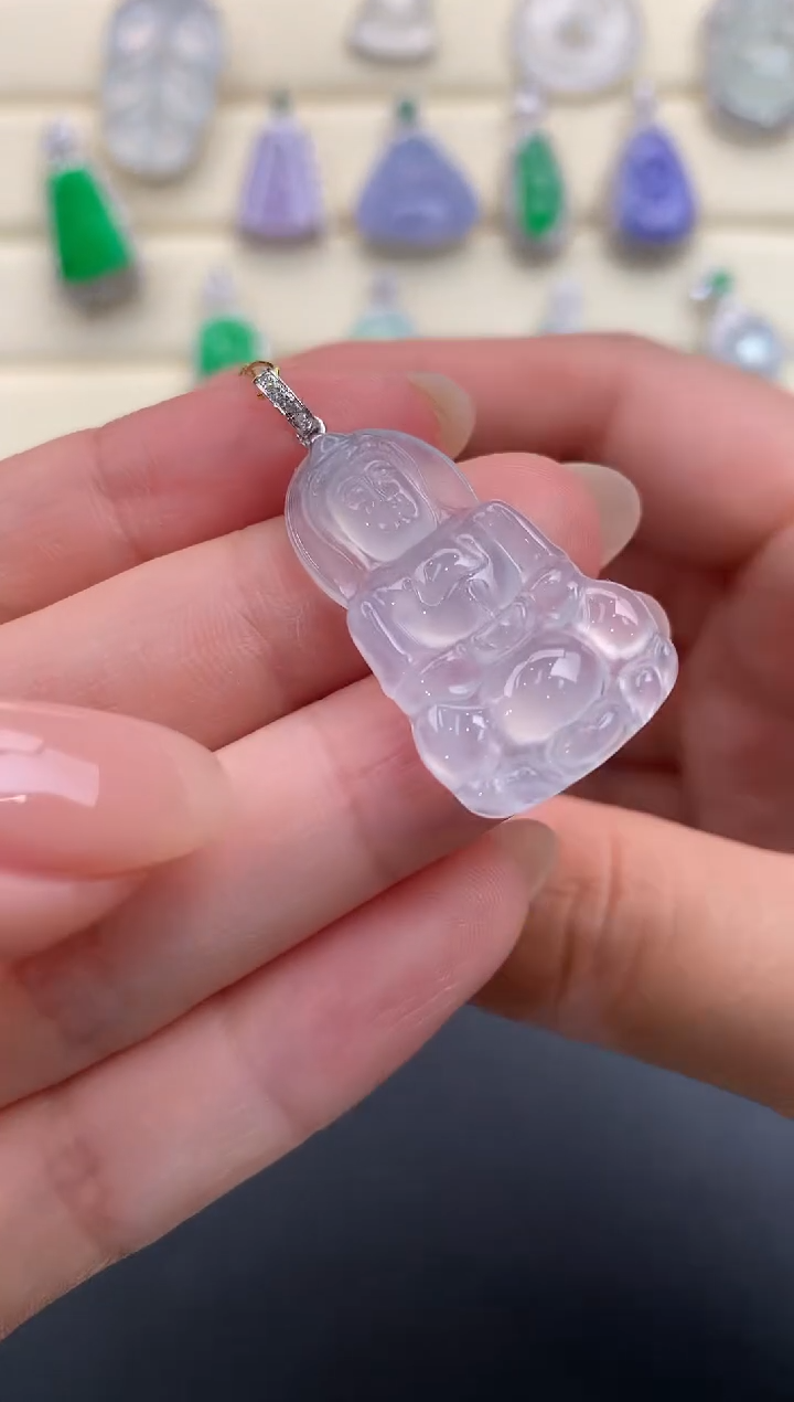 【闪购商品】翡翠颈饰18K金镶嵌Q500      