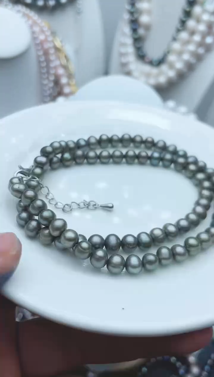 【闪购商品】淡水珍珠颈饰钛钢1