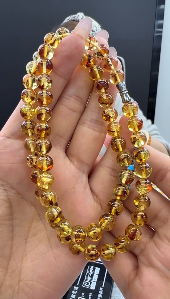 【闪购商品】琥珀颈饰未镶嵌596秒拍号