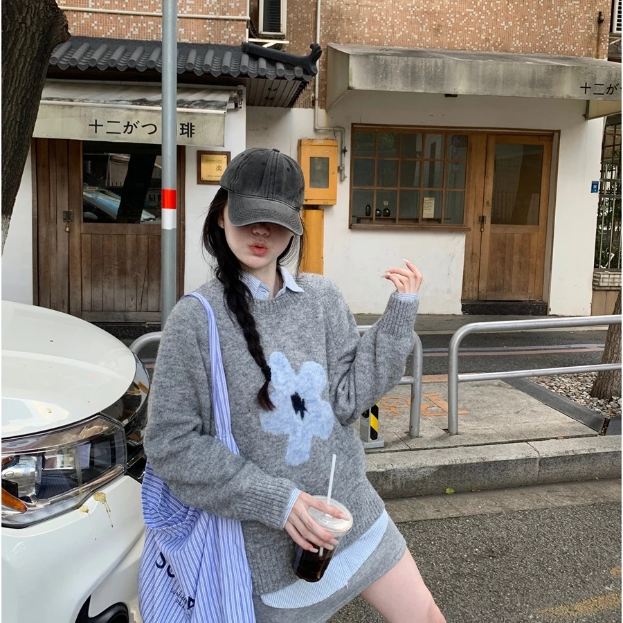 【SHILI】编码405-769韩版小个子慵懒风百搭时尚套装中长款INS风