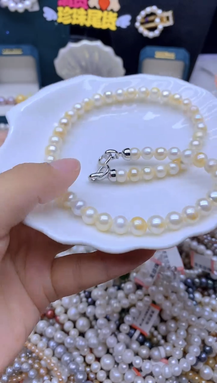 淡水珍珠未镶嵌项链珍珠项链